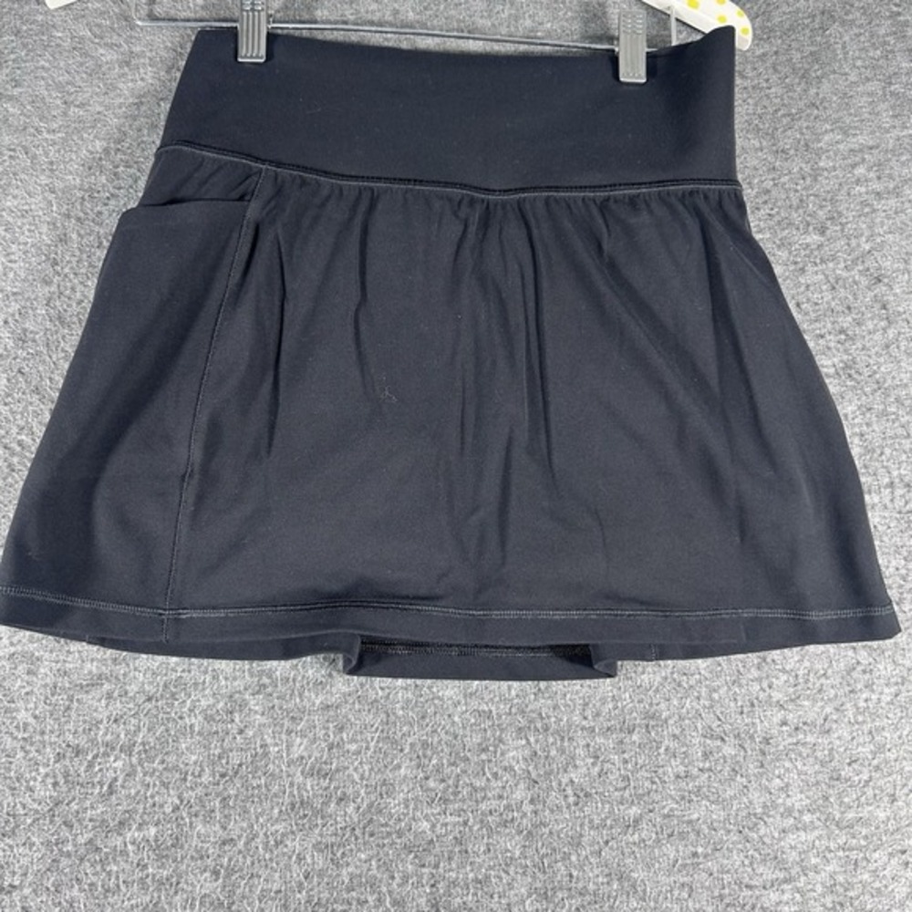 Athleta Salutation Stash Pocket 14.5 Skort Womens S Black Tennis Golf Athleisure